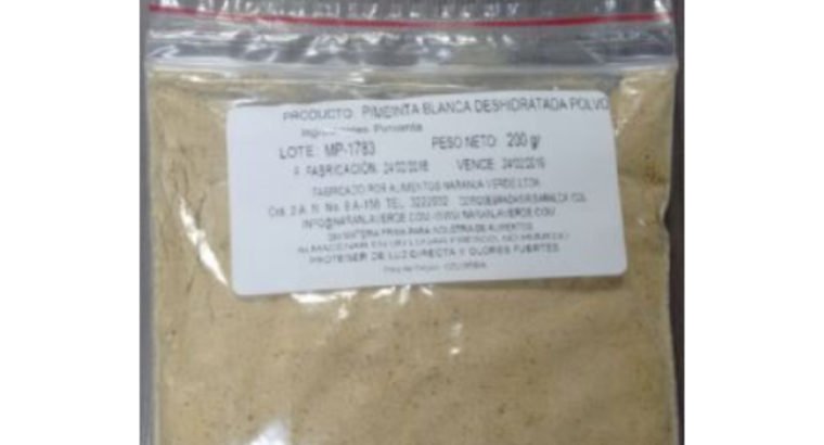 Se vende frutas, verduras y especias deshidratadas