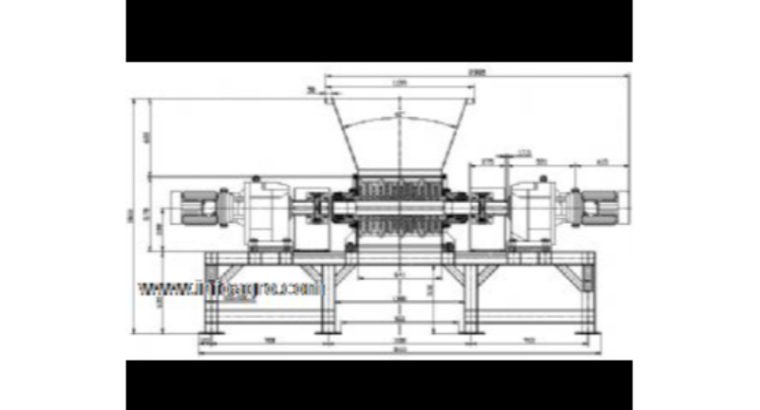 Se vende planos de un triturador de dos ejes